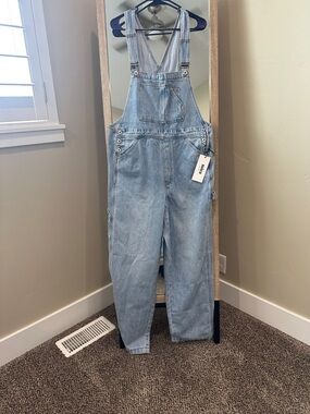 Mica light wash carpenter overalls